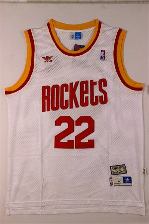 Maillot De Basket Houston Rockets Clyde Drexler 22 Engrener Blanc